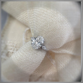 3.40 Carat Three Stone Oval Diamond Engagement Ring With Kite Diamond side Diamonds *** By Chelsea Leigh and Company