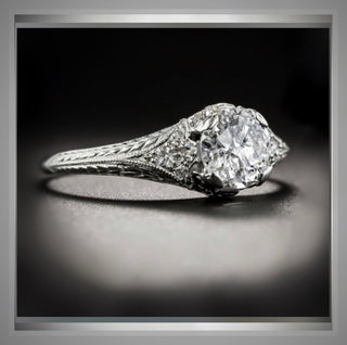 1.45 Carat Art Deco Antique Style  Diamond Engagement Ring VVS2 *** By Chelsea Leigh and Company